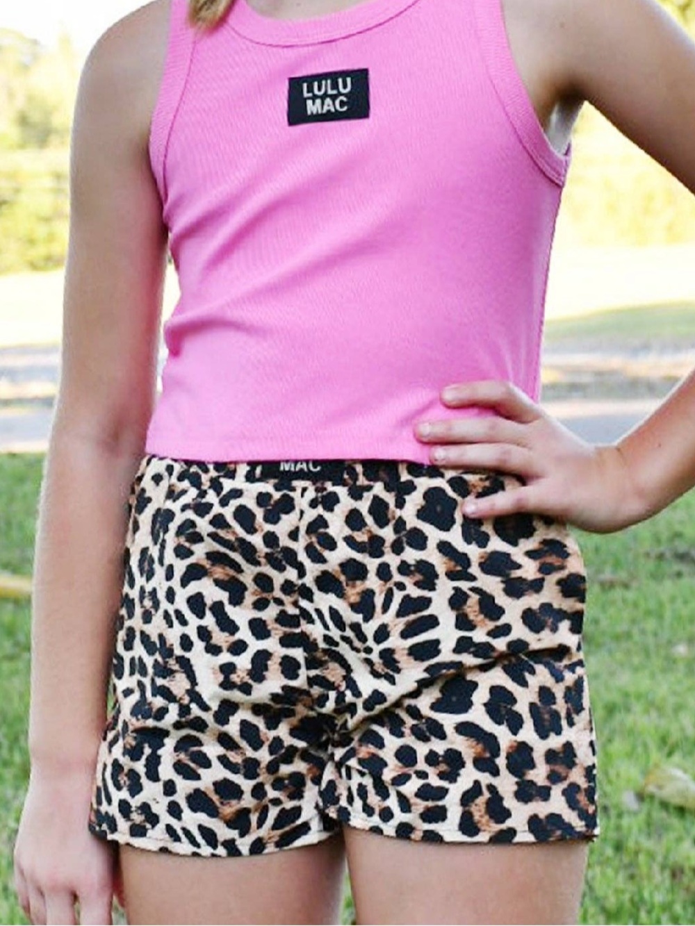 Lulu Mac Youth Leopard Print Shorts KSH